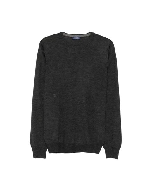 Barba Napoli Luxe Wol Zijde Gebreide Kleding Gemaakt in het Black voor heren