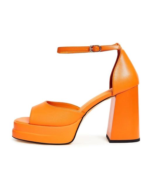 High Heel Sandals di CESARE GASPARI in Orange