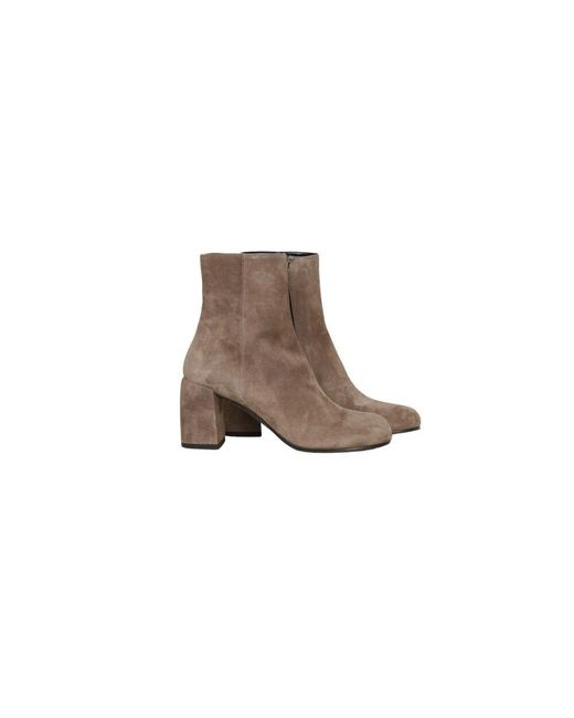 Guglielmo Rotta Brown Wildleder Blockabsatz Stiefel