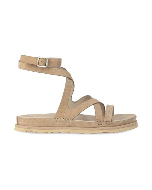 Flat Sandals di Ugg in Metallic