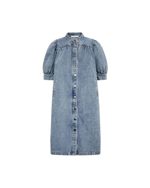 co'couture Blue Shirt Dresses