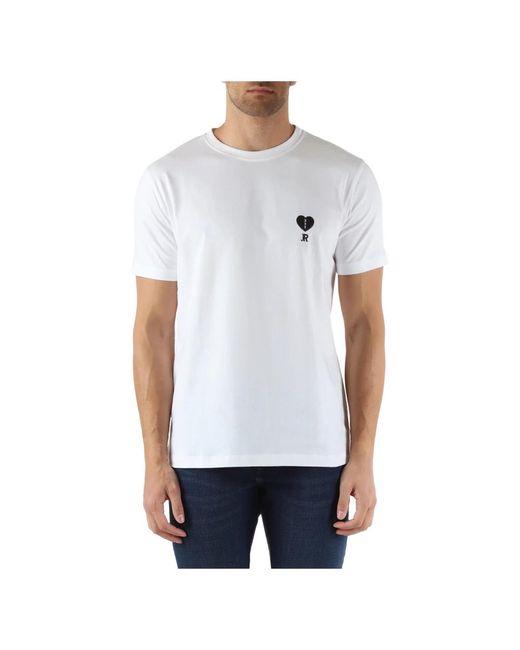 RICHMOND Regular fit logo besticktes t-shirt in White für Herren