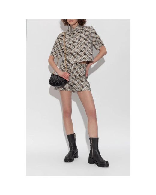 Burberry Gray Short Shorts