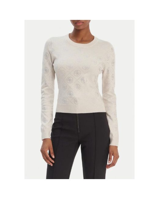 Guess Natural Round-Neck Knitwear