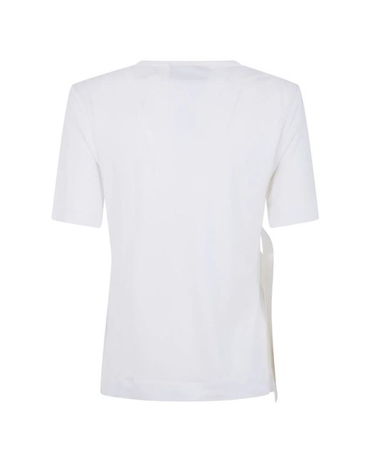 Simone Rocha Tops ,Wit ,Bow Sash Easy T-Shirt in het White