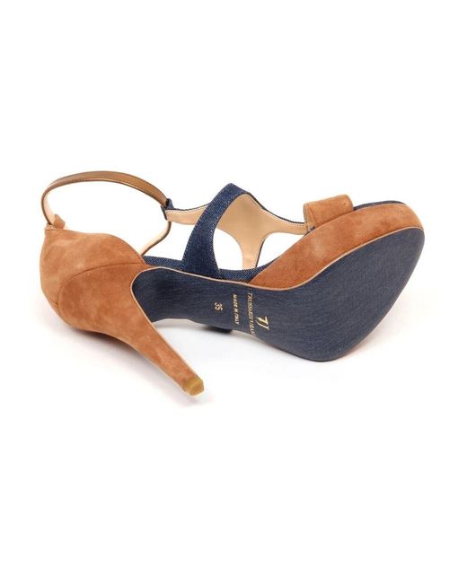 High Heel Sandals Trussardi de color Blue