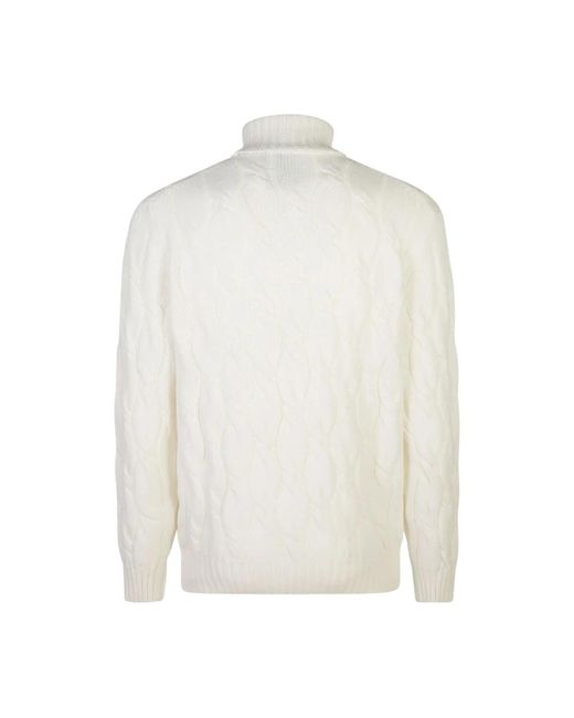 Barba Napoli Ivory Turtleneck Sweater in White für Herren