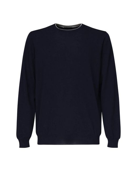 Round-Neck Knitwear di Fay in Blue da Uomo