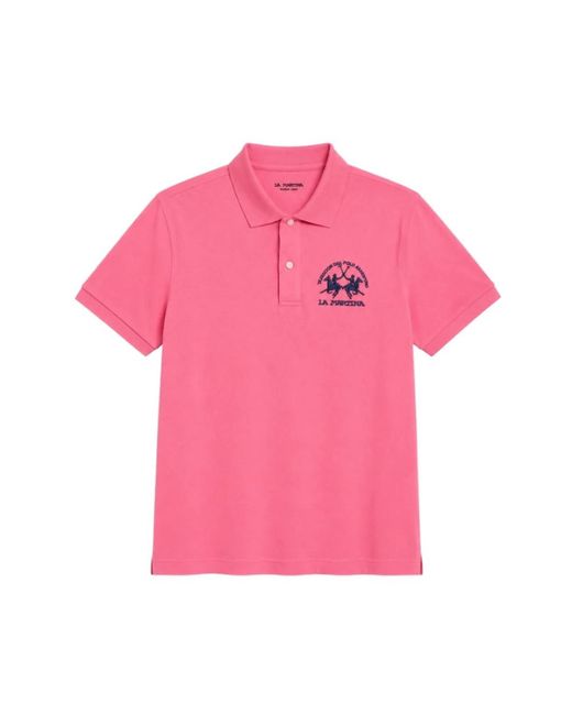 La Martina Classic Polo in het Pink voor heren