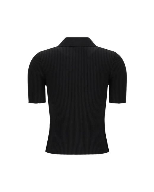 Courreges Black Polo Shirts