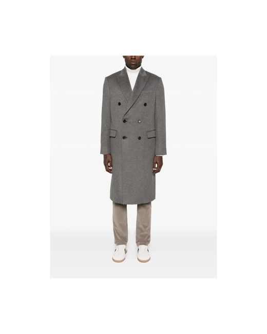 Reveres 1949 Gray Double-Breasted Coats for men