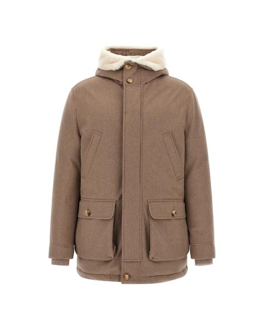Brunello Cucinelli Brown Winter Jackets for men