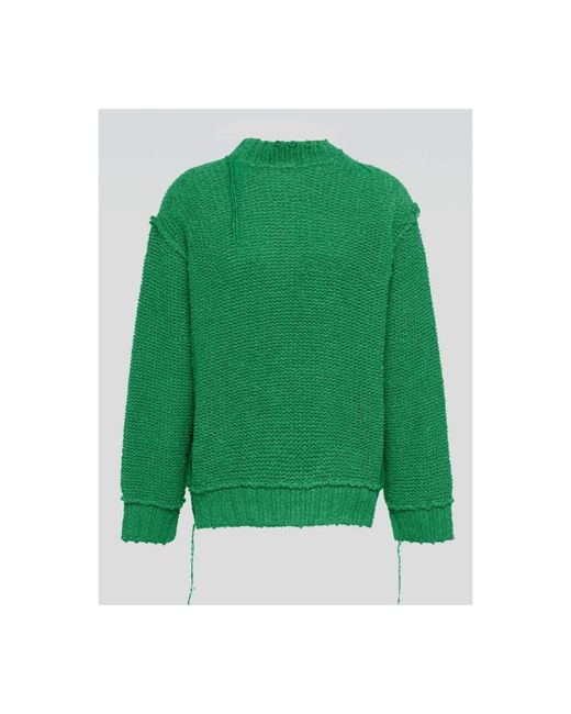 Sacai Round-neck knitwear in Green für Herren