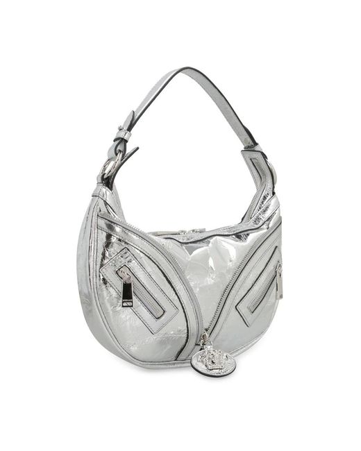 Versace Gray Shoulder Bags