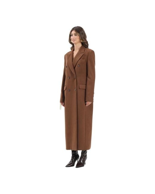 Mar De Margaritas Brown Double-Breasted Coats