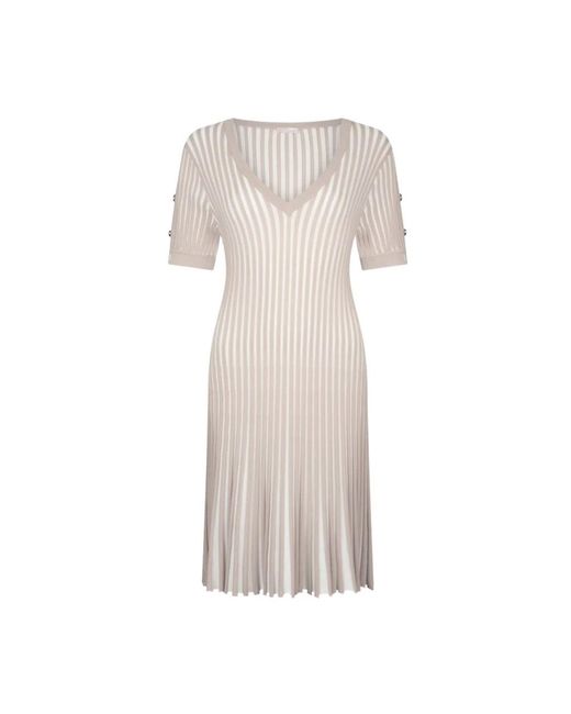 Liu Jo Natural Knitted Dresses