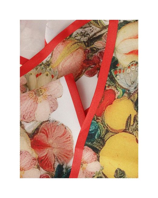 Alexander McQueen Red Silk Scarves
