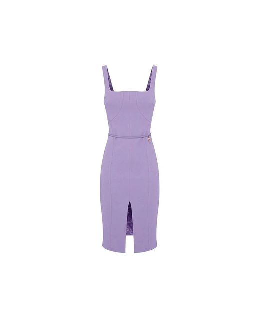 Elisabetta Franchi Purple Midi Dresses