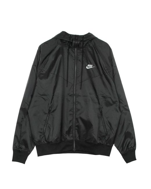 Nike Fitness ,Zwart ,Polyester Windrunner Hooded Jacket in het Black