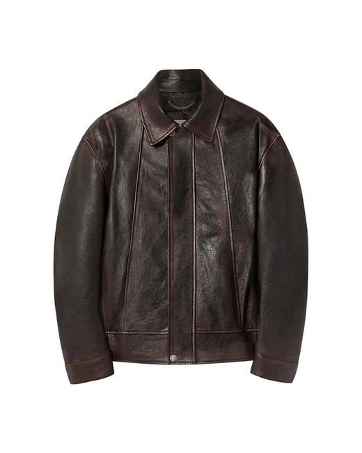 Golden Goose Deluxe Brand Black Leather Jackets for men