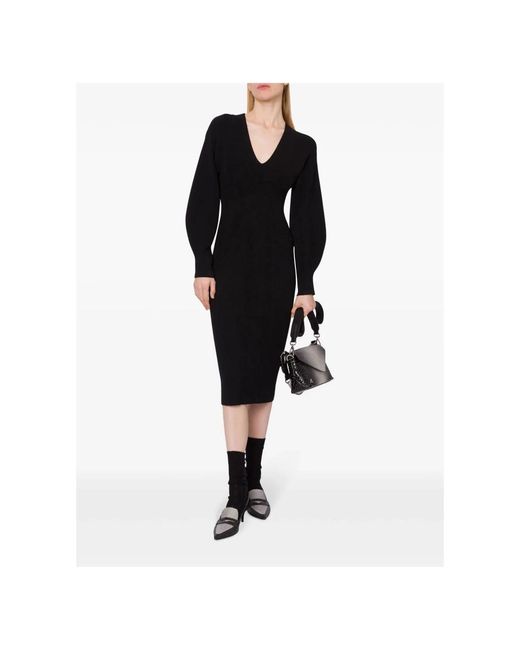 Alberta Ferretti Black Midi Dresses