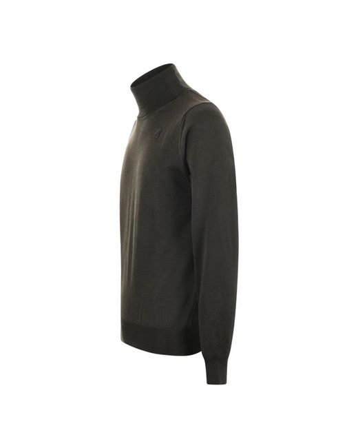 K-Way Black Turtlenecks for men