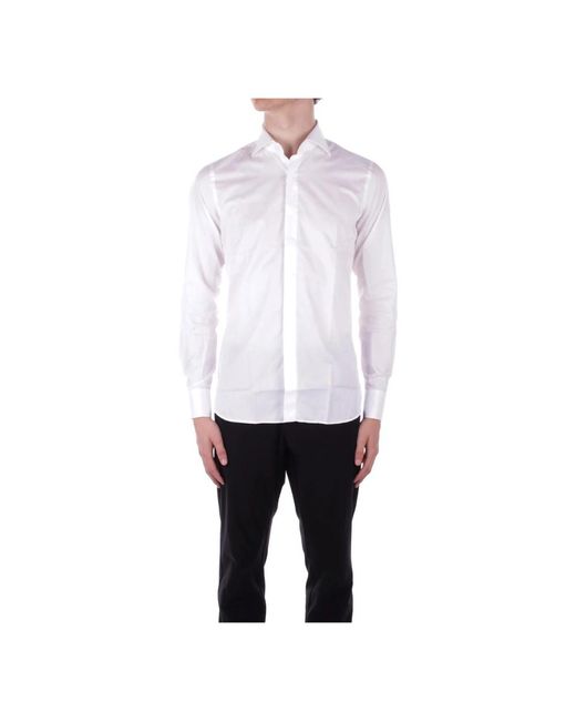 Camicia bianca con bottoni di Tagliatore in White da Uomo