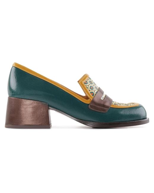 Chie Mihara Blue 70Er Stil Lackleder Mokassin