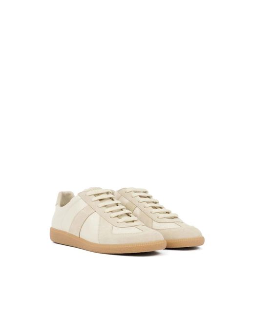 Maison Margiela Beige logo sneakers,sneakers in White für Herren