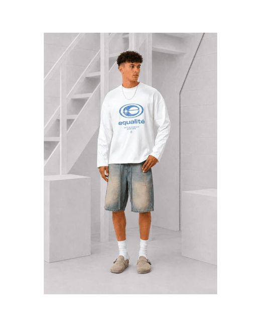 Long Sleeve Tops Equalite de hombre de color Blue