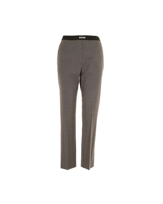 Straight Trousers di MSGM in Gray
