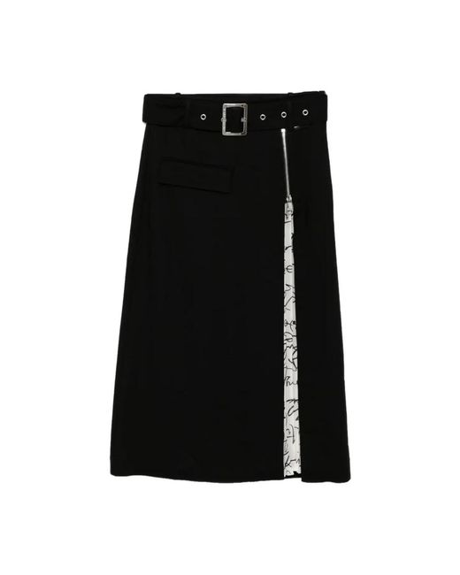 Karl Lagerfeld Black Midi Skirts