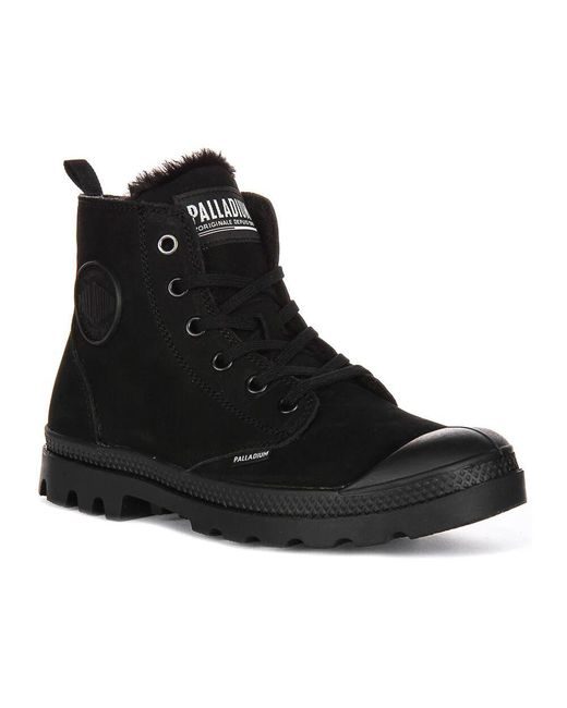 Palladium Black Lace-Up Boots