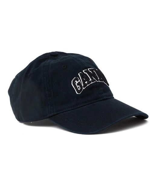 Ganni Black Canvas Cap