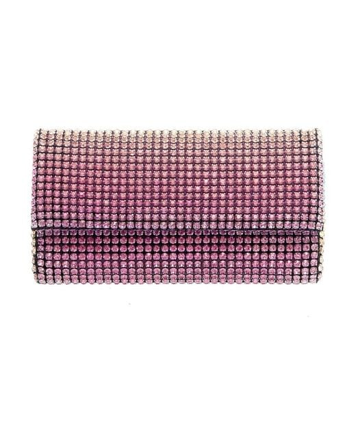 TWENTYFOUR Red Rosa Leder Clutch Handtasche
