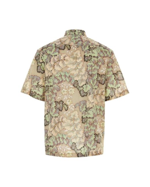 Etro Natural Short Sleeve Shirts for men