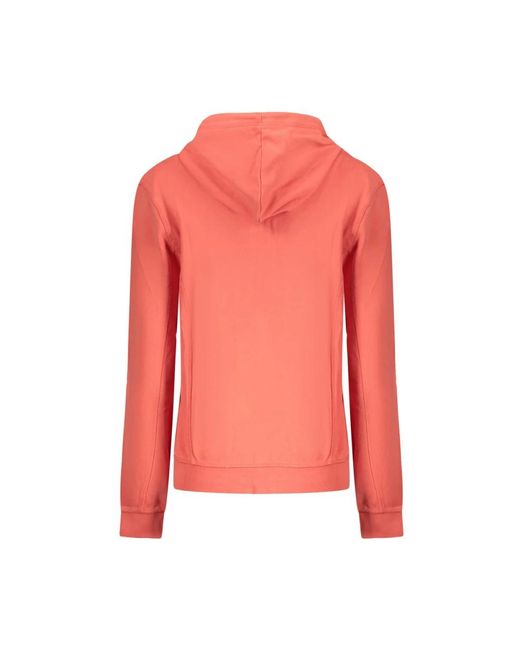 North Sails Hoodies & Sweatvesten ,Roze ,Katoen Hooded Katoenen Sweater Met Reliëfprint in het Pink