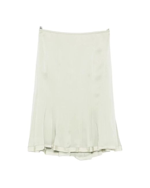Jil Sander White Short Skirts