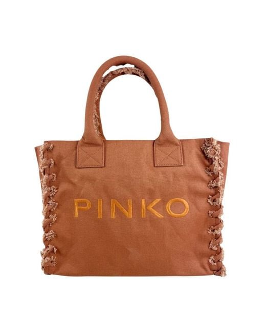 Pinko Brown Tote Bags