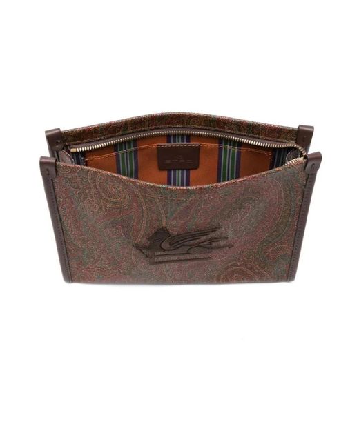 Etro Brown Clutches for men