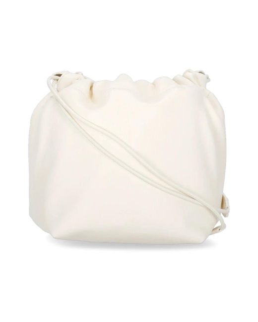 Jil Sander White Bucket Bags