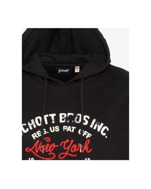 Hoodies di Schott Nyc in Black da Uomo