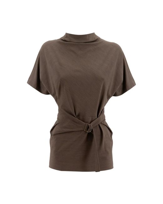 Brunello Cucinelli Brown T-Shirts