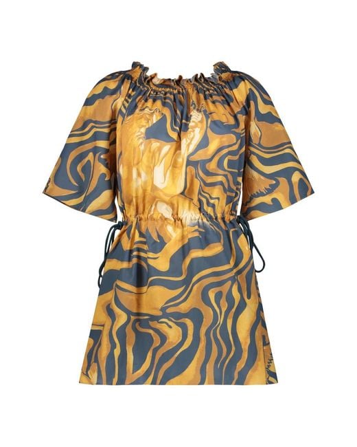Alberta Ferretti Korte Jurk in het Yellow
