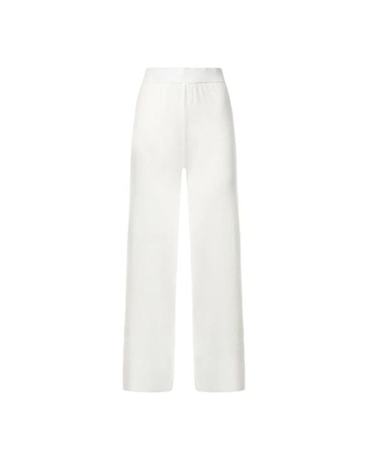 Max Mara White Straight Trousers