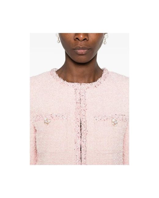 Self-Portrait Pink Tweed Jackets