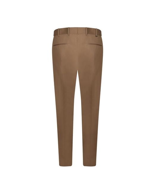 PT Torino Brown Suit Trousers for men