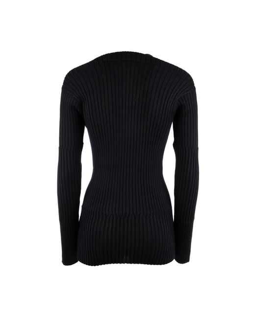 Bottega Veneta Black V-Neck Knitwear
