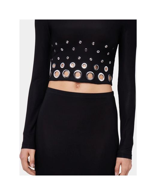 Rabanne Black Long Sleeve Tops