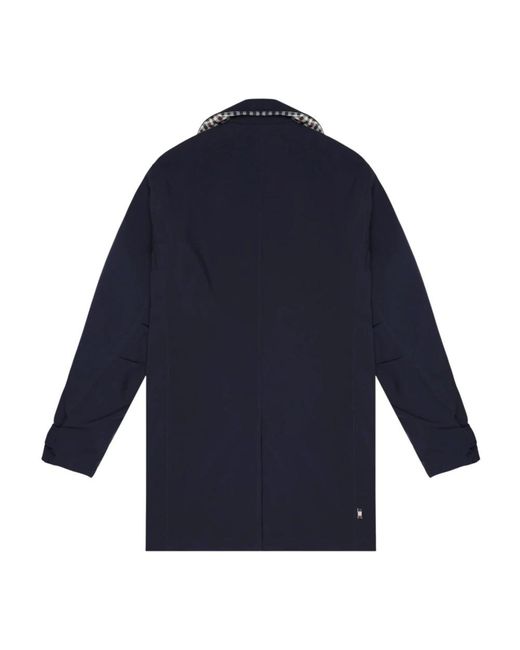 Aquascutum Blue Single-Breasted Coats for men